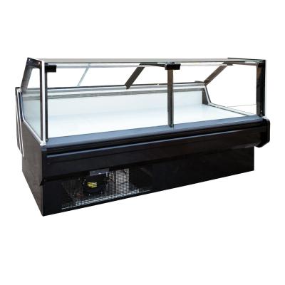 China Smoked Bacon Supermarket Refrigerated Display Cabinet With Lift Up for sale