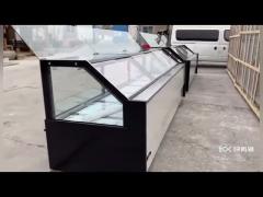 R404a Straight Glass Showcase Counter For Deli And Fresh Meat