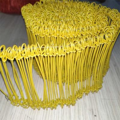 China 100mm Steel Wire Sack Ties PVC Coated Bag Rebar Tie Wire Loops for sale