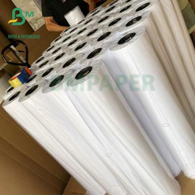 China Inkjet Plotter Paper 2 Sided White 20LB Bond Roll 2'' Core 24'' Width for sale