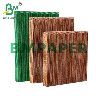 China 95g Brown Color Cellulose Paper Cooling Pad Wall For Poultry House Cooling System for sale