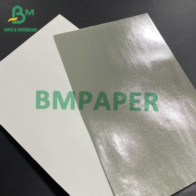 China 70gsm Label Metallic Paper For Beer Bottle Label Silver One Side Nonabsorbent Packaging Materials en venta