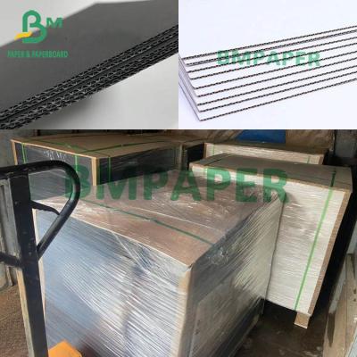 China Black / White Corrugated Cardboard Sheets 3 Layers Full Colored F Flute Board 700mm X 1000mm for sale