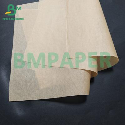 China 40 gramos de papel de embalaje marrón impermeable a la grasa y impermeable al agua para envases de hamburguesas en venta