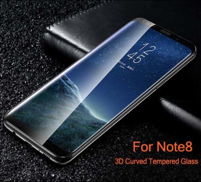 China 3D Curved  Full Cover Edge Glue Tempered Glass Screen Protector for Samsung Note8 for sale