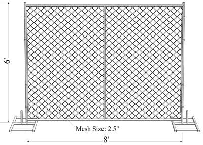 China temporary chain link fence rental for sale