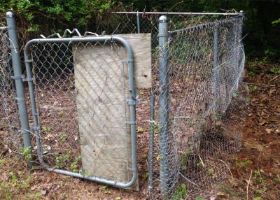 China Chain Link Fence with Pedestrian Gates For Powder Stations for sale