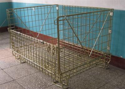 China Warehouse Storage Pallet Cage Stackable Wire Mesh Metal Container for sale