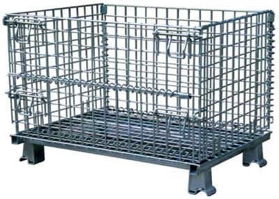 China Folding wire mesh storage cage warehouse container for sale
