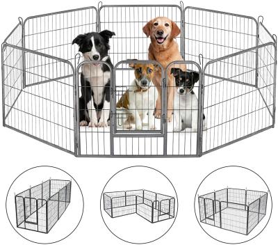 China Heavy duty metal dog fence doghouse outdoor play pen for dogs for sale