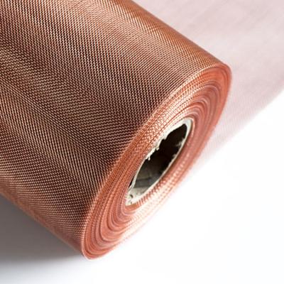 China Korea 80 200 250 325 Mesh Faraday Cage EMI EMF RFID Shielding Fabric Ultra Fine 0.05mm 77 Micron Red Copper Wire Mesh Cl for sale