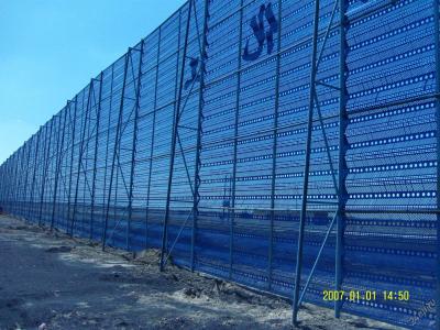 China Anti UV Outdoor Powder Coated Wind Barrier Steel Fence en venta