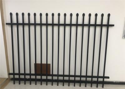China Galvanized Steel Fence Panels Powder Coated Black Steel Hercules Fencing Panels for sale