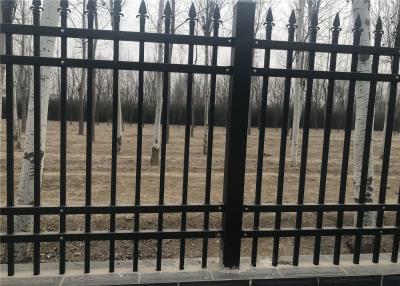 China 4 rails steel fence panels 6ft height x 10ft width spacing 100mm upright 1