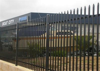 China Black powder Coated Steel Fence For Sale 2100mm x 2400mm Panels Size Supply To Australia Market for sale