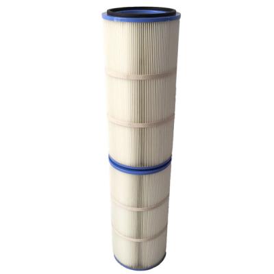 China Polyester Fiber Cartridge Dust Filter Pleated 10 Micron Dust Removal Filter Element for sale