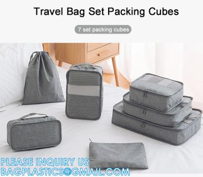 중국 Portable Set Packing Cubes Luggage Travel Organizer Storage For Travel With Shoe Bag And Toiletry Bag 판매용