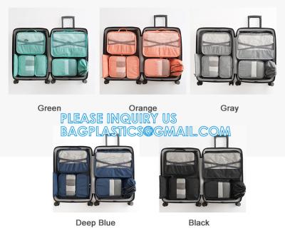 China Packing Cubes Travel Luggage Organizers With Laundry Bag,Shoe Bag And Toitetrybag, Luggage For Carry On Suit for sale