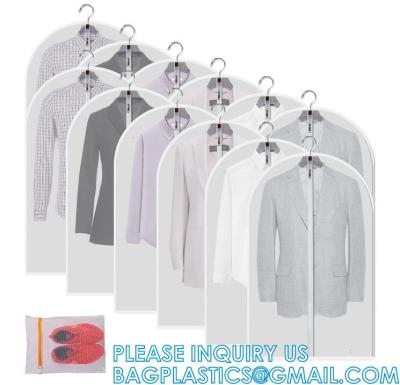 China Translucent Clothes Are High Quality And Dustproof Recycled Poly Custom Hanging Garment Cover Bag White for sale