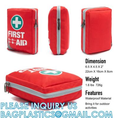 China Medical Supplies Compact First Aid Bag Portable Survival Emergency Kids School Family Home First Aid Kit for sale