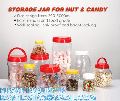 Cina Plastic Square Grip Storage Jar, Candy Buffet Containers, Food Jar, Cosmetic Jar, Spice jar, juice sauce bottle in vendita