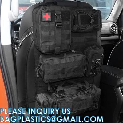China Universal Tactical Seat ​Back Organizer Vehicle Molle Panel Organizer Storage Bag With Detachable Molle Pouch for sale