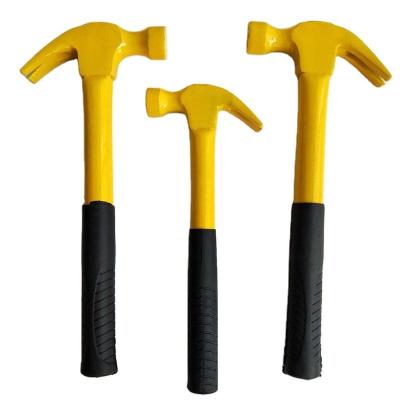 China Knocking Carbon Steel Pipe Handle Steel HAMMER Claw Hammer With Non-Slip Plastic Coated Handle For Nails for sale