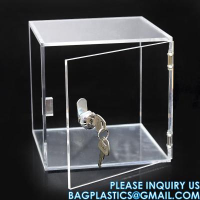 China Storage Organizer Box Containers, Acrylic Box With Lock, Toy Display Case Box, Lucite Storage Box Container for sale