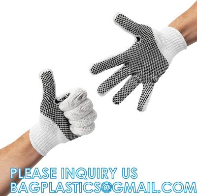 China Cotton PVC Dotted Safety Garden Working Gloves Cotton Working Gloves, Safety Work Gloves for Industrial Work for sale