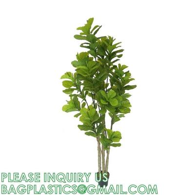 China Artificial Fiddle Leaf Fig Tree/Faux Ficus Lyrata for Home Office Decoration, Ships in Silvery Gray Planter for sale