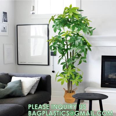 China Artificial Trees Tall Faux Money Tree Big Fake Floor Plants Silk Trees Indoor Pachira Aquatica with 31 Branches for sale