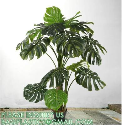 China Artificial Monstera Deliciosa Plant, 5ft Potted Faux Tree with 15 Verdant Fake Leaves, Swiss Cheese Plant for Home for sale