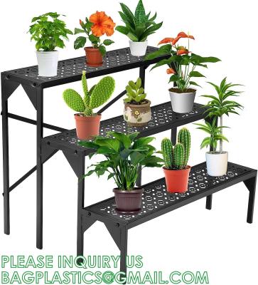 China Metal Plant Stand Garden Display Shelf Flower Pot Holder Storage Organizer Rack Indoor Home Outdoor Patio Balcony for sale