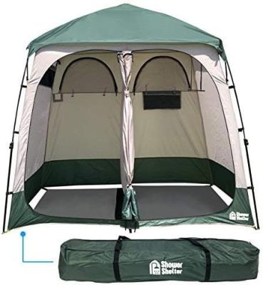 China Shower Shelter – Giant Portable Outdoor Pop UP Camping Shower Tent Enclosure – Changing Room – 2 Rooms – Instant for sale