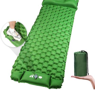 China Inflatable Sleeping Pad for Camping, Extra Thickness 3.9 Inch Camping Pad with Pillow, Quick Inflation by Stamping for sale