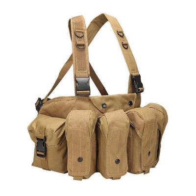 China Outdoor Tactical Pocket Outdoor Leisure Sports Small Mountaineering Riding Bag Oxford Cloth Vest Waist Bag for sale