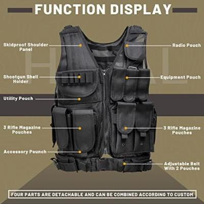 China Sports Vest Equipment Security Vest Training Vest Adjustable Lightweight Vest for Law Enforcement Guard Hunting for sale