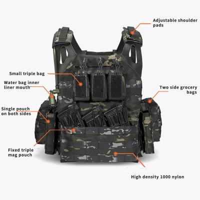 China Outdoor Sports Training Men'S Heavy Duty 600d Camouflage Molle Board Vest Tactical Vest for sale