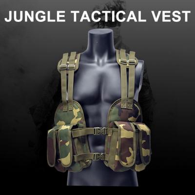 China Custom Wholesale High Quality Jungle Tactical Training Breathable Nylon Fully Detachable Vest for sale