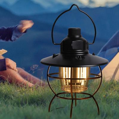 China Camping Light Bulb, Iron Abs Type C Rechargeable Power Supply Deluxe Tungsten Portable Led Retro Camping Lights for sale