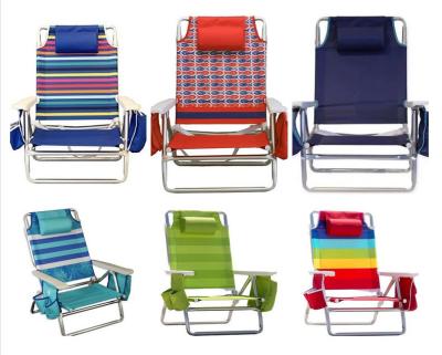 China Lawn Beach Chair, Portable Aluminum Dual-Purpose 5-Position Adjustable Durable Folding Beach Chair for sale
