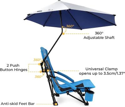 China Camping Folding Chair With Umbrella, Recliner Chairs, Beach Chair Adults Camping Chair High Back with Umbrella for sale