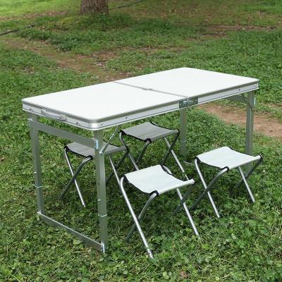 China Foldind Camping Table 4FT Card Table Aluminum Lightweight Foldable Table w/Handle for Indoor Outdoor Portable Table for sale