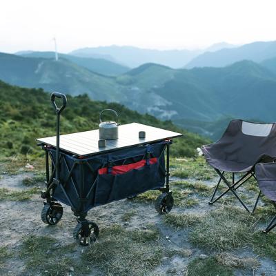 China Outdoor Garden Heavy Duty Utility Portable Large Capacity Camping Collapsible Wagon Cart With All-Terrain Wheels for sale