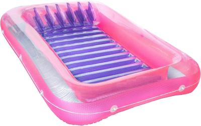 China Inflatable Tanning Pool Lounger Float, Sun Tan Tub Sunbathing Raft Floatie Toys Water Filled Tanning Bed Mat for sale