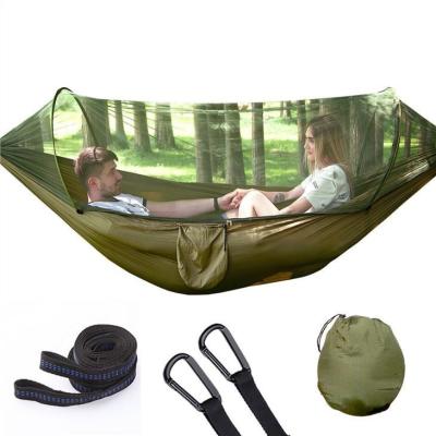 China Camping Hammock with Mosquito Net, Hammocks with 13ft Tree Straps Carabiners, Automatic Quick Open Outdoor for sale