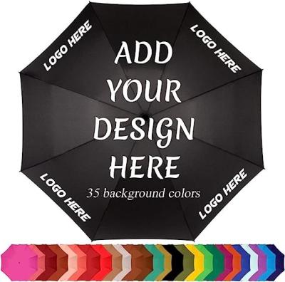 China Custom Umbrellas Design Your Own Add Logo Image Personalized Design Sun/Rain All Weather Folding Foldable Umbrella for sale