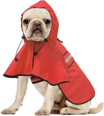 China Reflective Dog Raincoat - Adjustable Waterproof Raincoat for Dogs, Lightweight Dog Hooded Slicker Rain Coat Poncho for sale
