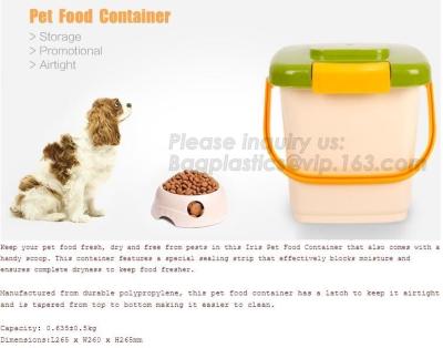 China Food Container With Fresh-Tite Seal, Pet Food Bucket, Double Layer With Wheels Sealed Storage Box for sale