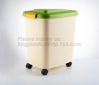 China Airtight Pet Food Storage Container Combo with Scoop Treat Box for Dog Cat Bird Food, Keep Pests Out, Translucen for sale